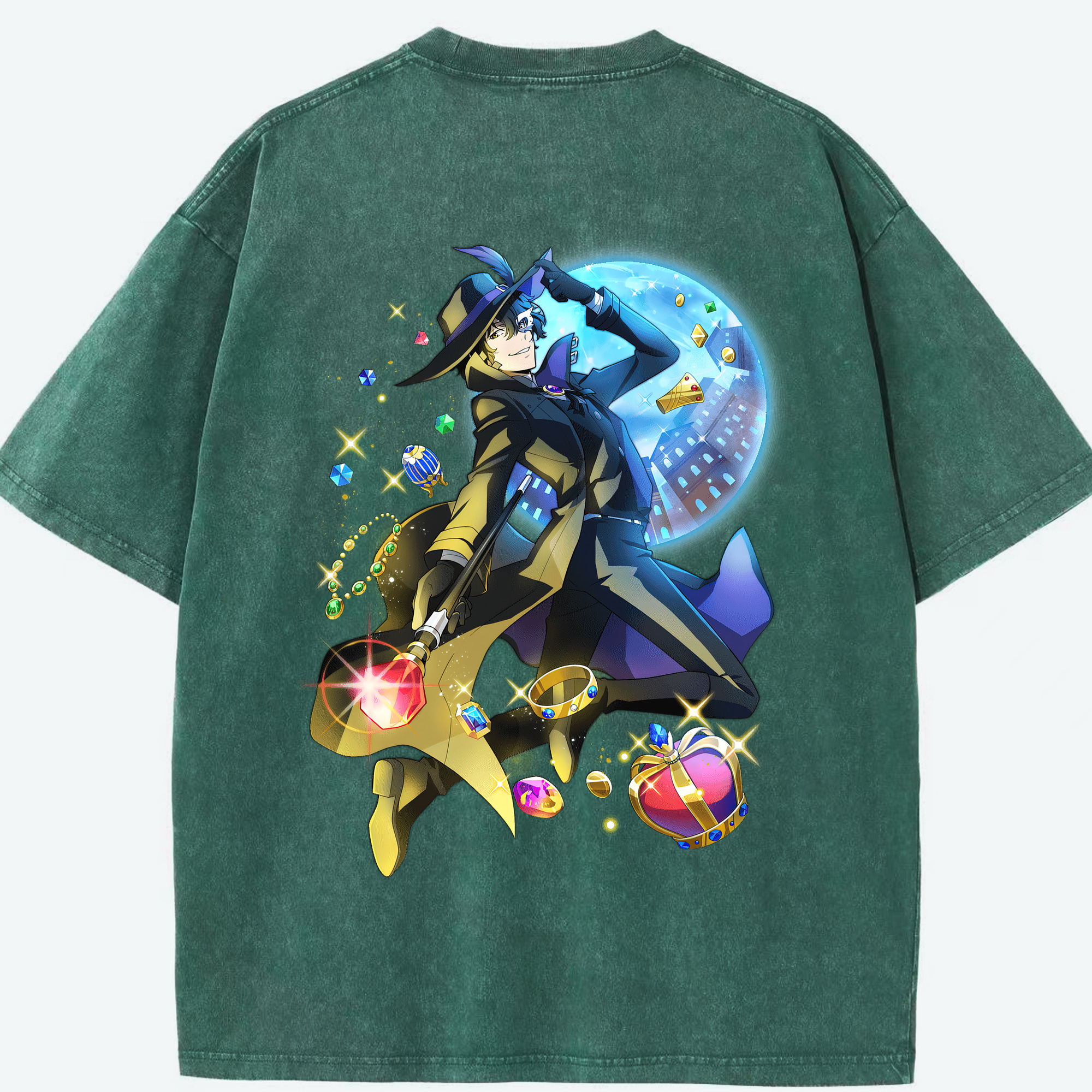 （画像用） 文豪ストレイドッグス Bungo Stray Dogs 綿100% ヴィンテージ風 半袖Tシャツ（背面プリント）